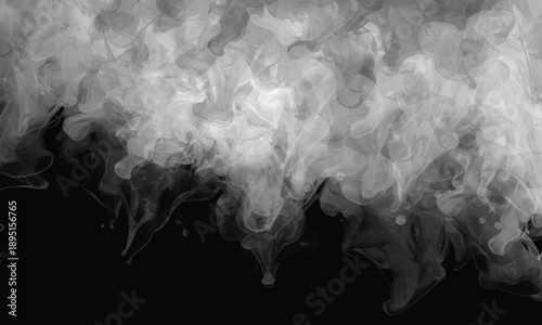 Flowing atmospheric smoke forming an artistic visual narrative
