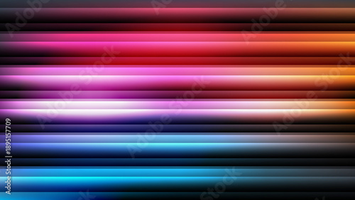 Abstract multicolored striped pattern with dynamic motion blur, vibrant colors, and fluid shapes, creating a mesmerizing visual effect from a close-up viewpoint, abstract background 294.ai reference