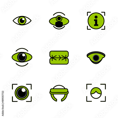 Vector UI icons for gaze-aware HUDs and contextual XR triggers. Professional assets for intent-driven interfaces, AR overlays, and immersive spatial operating systems.
