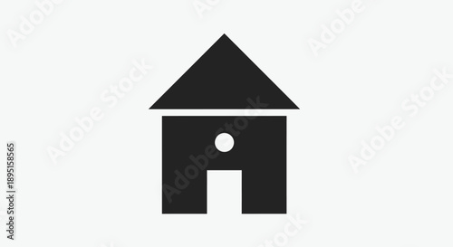 Simple black house icon on a white background.