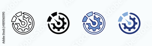 Remain Icon Sheet Multiple Style Collection Isolated Vector