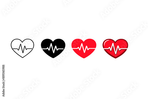 Health and medical icon set. Featuring heart, heartbeat, stethoscope, cross, prescription, doctor, patient, clinic, and more.