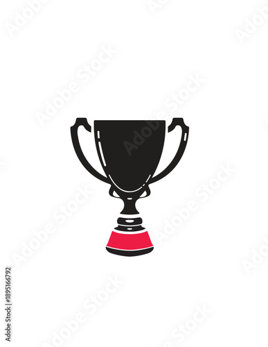 gold cup isolated on white background