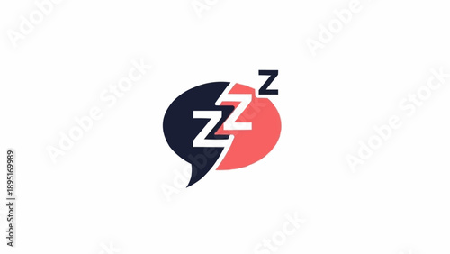 Fotografía Sleeping Speech Bubbles Icon Symbol.