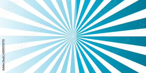 Abstract blue sunburst background featuring a vintage radial pattern with retro rays and a grunge texture design for a vector wallpaper illustration
