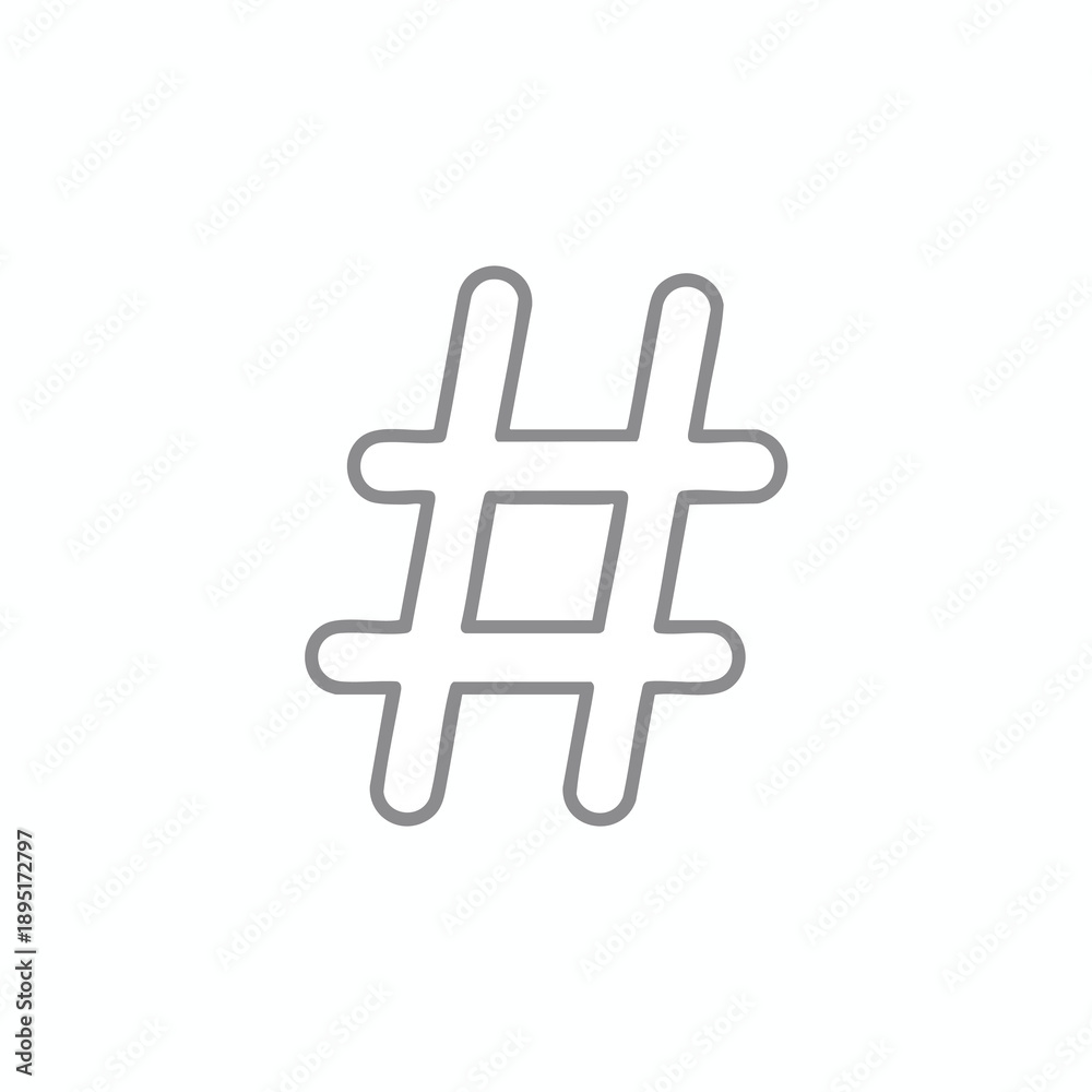 Obraz premium Simple Hashtag Icon Design