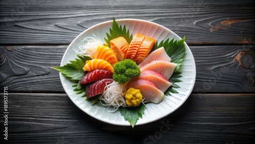 minimal japanese seafood advertising image sashim