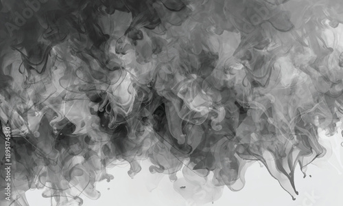 Abstract mist and smoke interaction creating depth and visual rhythm