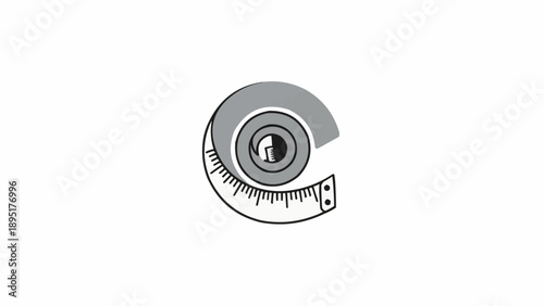 Photos Tape measure tool for construction work.