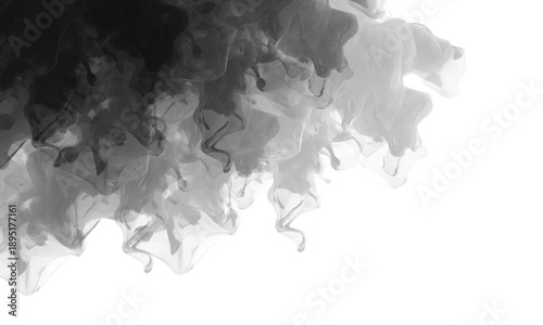 Ethereal smoke waves blending into a mysterious monochrome atmosphere