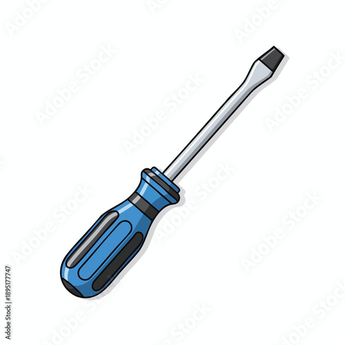 Blue Hand Tool with Flathead