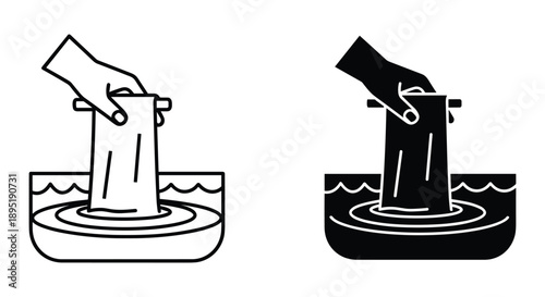 Pouring Liquid into Container Illustration
