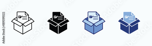 Backlog Icon Sheet Multiple Style Collection Isolated Vector