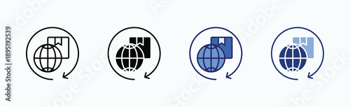 Allocation Icon Sheet Multiple Style Collection Isolated Vector