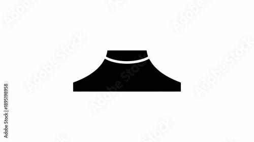 Simple black funnel shaped object with a small opening
