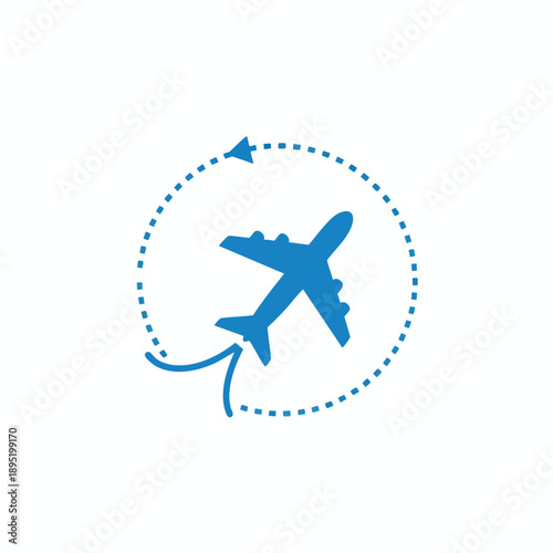 Airplane Route Illustration