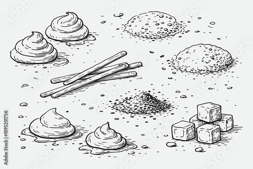 Hand Drawn Coffee Add Ons and Drink Toppings Vector Pack