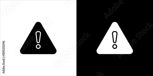 Warning Sign Icon Sheet Black And White