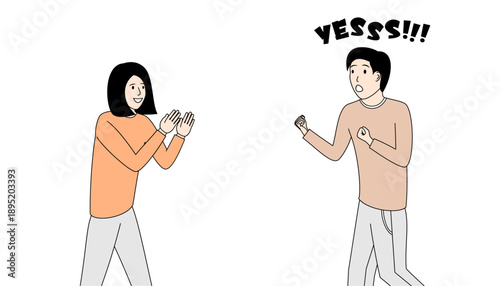 women clapping for men