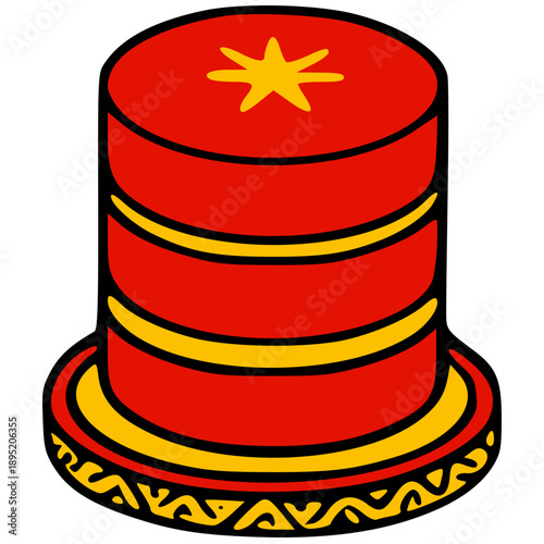 Chinese New Year Icon Set Vector Illustration