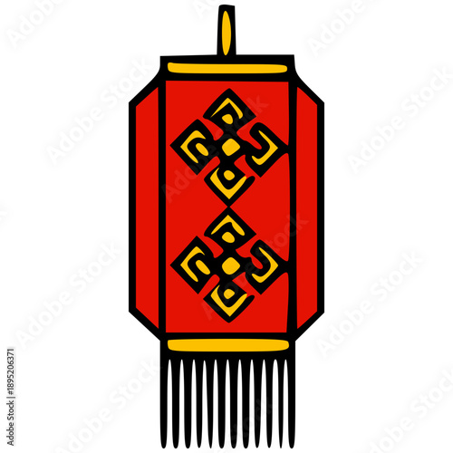 Chinese New Year Icon Set Vector Illustration