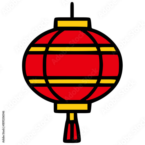 Chinese New Year Icon Set Vector Illustration