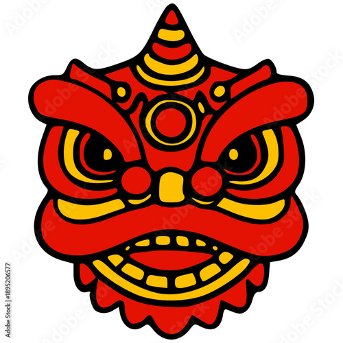 Chinese New Year Icon Set Vector Illustration