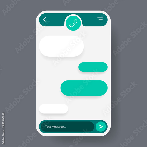Mobile Chat Application UI UX Messaging Interface Design