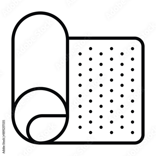 Sterile Gauze Icon, Gauze Pad Icon, Medical And Healthcare Related Lineal Style Vector Icon.