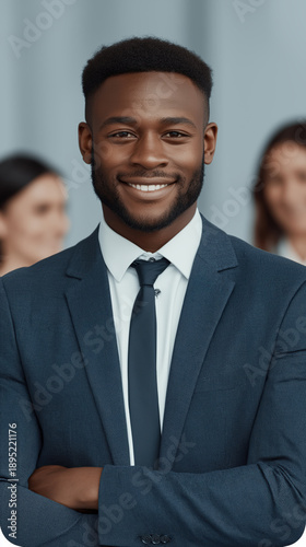 Wallpaper Mural Corporate employee profile in modern office environment vertical view professional context Torontodigital.ca