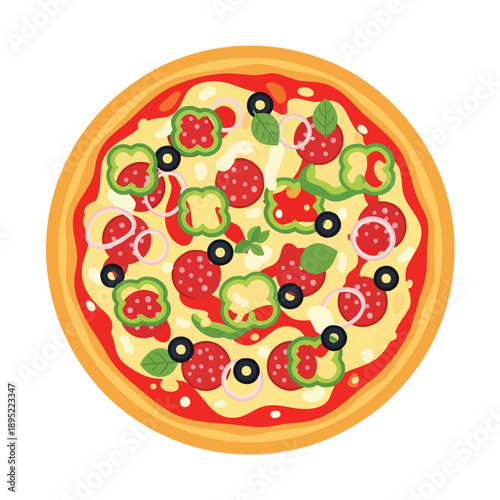 Delicious Pizza with Fresh Toppings and Cheese