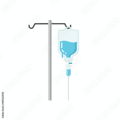 Medical IV Drip Bag on Stand