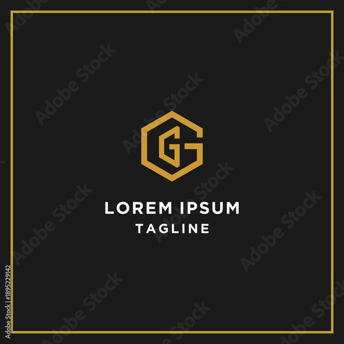 gg or g hexagon logo