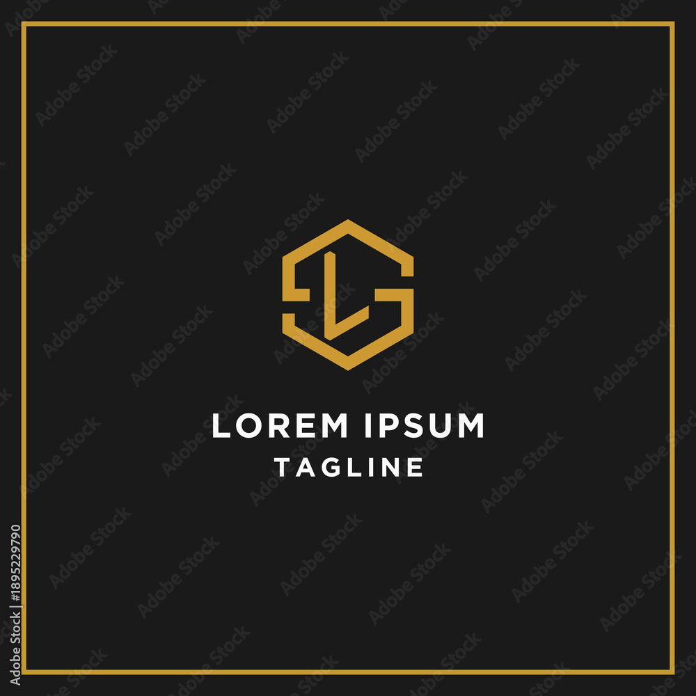 Obraz premium sl or ls hexagon logo