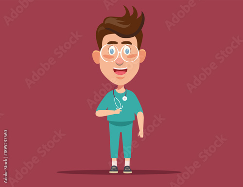 Doctor Character Concept Vector Illustrator