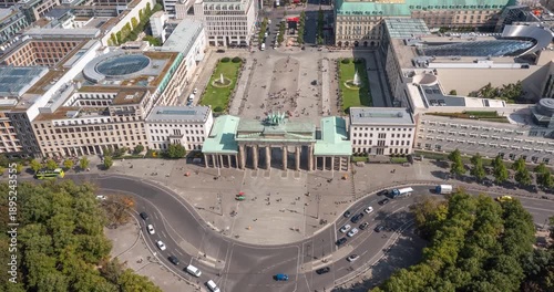 Brandenburger Tor in Berlin, Timelapse.