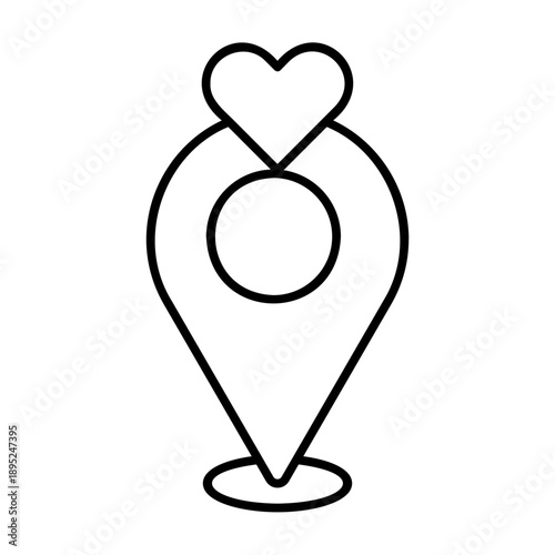 Heart location pin