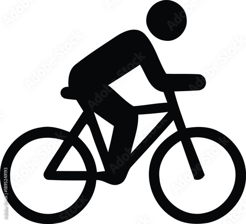 Cycling Man Icon for Outdoor Activity and Sport, Perfect for Fitness Apps, Health Websites, and Sports Graphics