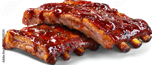 Delicious BBQ Pork Ribs Glazed with Savory Sauce