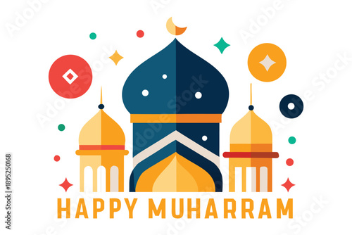 Muharram Islamic New Year Illustration Religious Holiday Greetings
