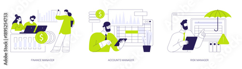 Corporate finance isolated cartoon vector illustrations se