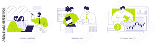 Venture funding isolated cartoon vector illustrations se