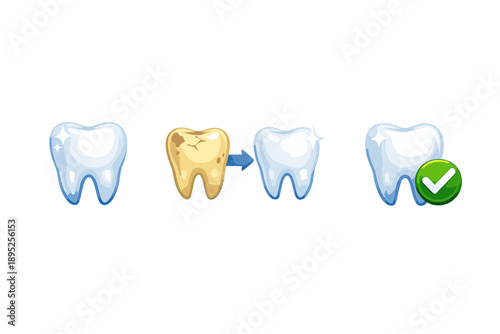 Dental and Oral Health Icon Set. Containing tooth, hygiene, floss, brush, mouthwash, decay, dentist, whitening, cavity, care, plaque, oral, health,