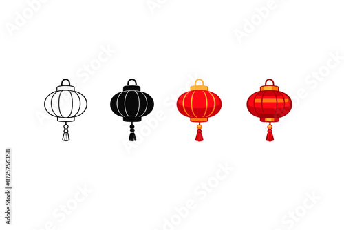Festival and celebration icon set. Featuring lantern, light, decoration, joy, festive, tradition, event, symbol, party, culture, color, shine, holiday