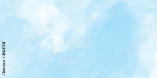 A beautiful clear day featuring a bright blue sky background with white fluffy clouds and sunlight streaming through a summer atmosphere for an abstract nature view