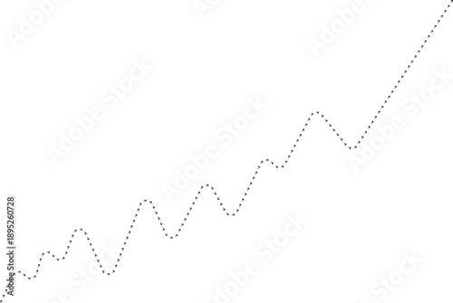 Arrow path line chart indicating rising finance movement.