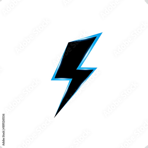 Free Download A blue lightning bolt logo on a black background - GFXLoad