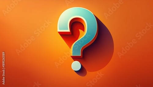 question mark on orange background faq and qa problem solution