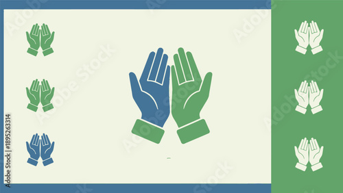 Gardening Gloves Hands Protection Illustration.