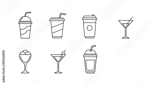set of drinks